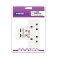 2 way - Cable-Free Socket - 2 x USB - White -1 pk - Blister card