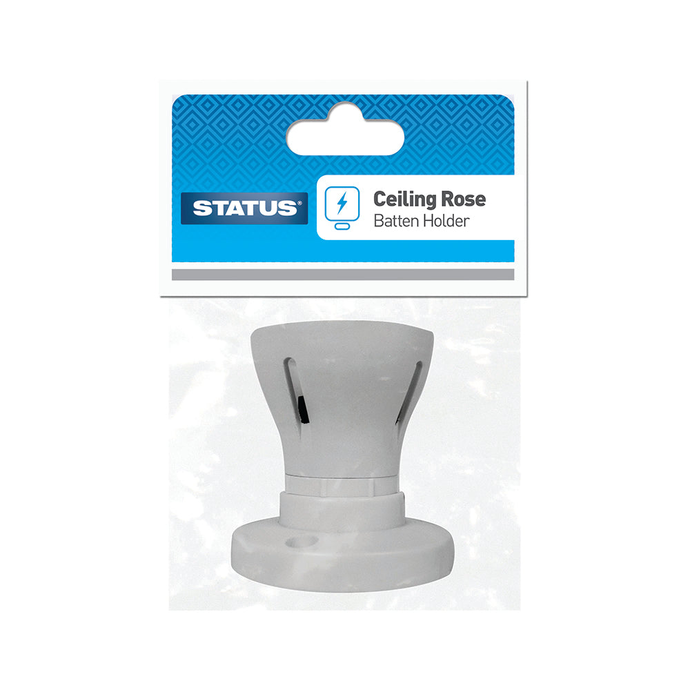 5 A - Douille Bague en Porcelaine pour Rosace de Plafond - BC - Blanc - 1 pce