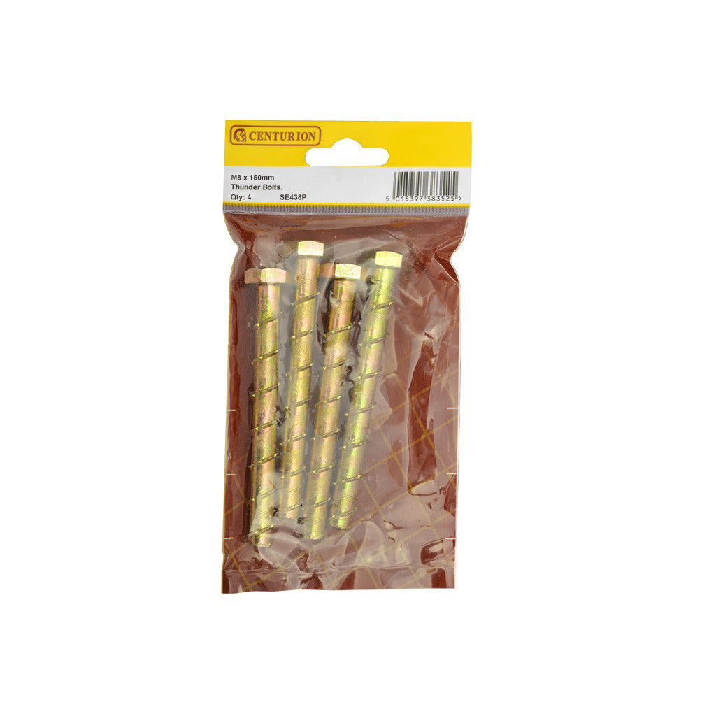 M8 x 150mm Thunder Bolts (Pack of 4)