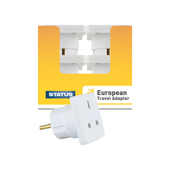 European Travel Adaptor - White