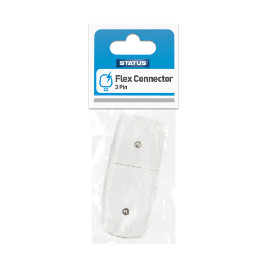 10 amp - 3 Pin Flex connector - White -1 pk