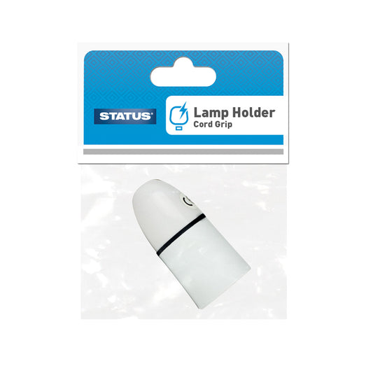 Lamp Holder - Cord Grip - T2 UnSwitched - White - Status