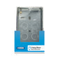 2 gang - 35mm - Metal Pattress Box - Galvanised -1 pk