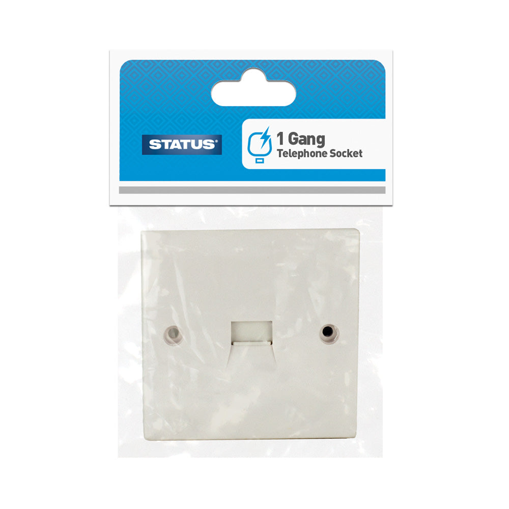 Telephone Socket - White -1 pk