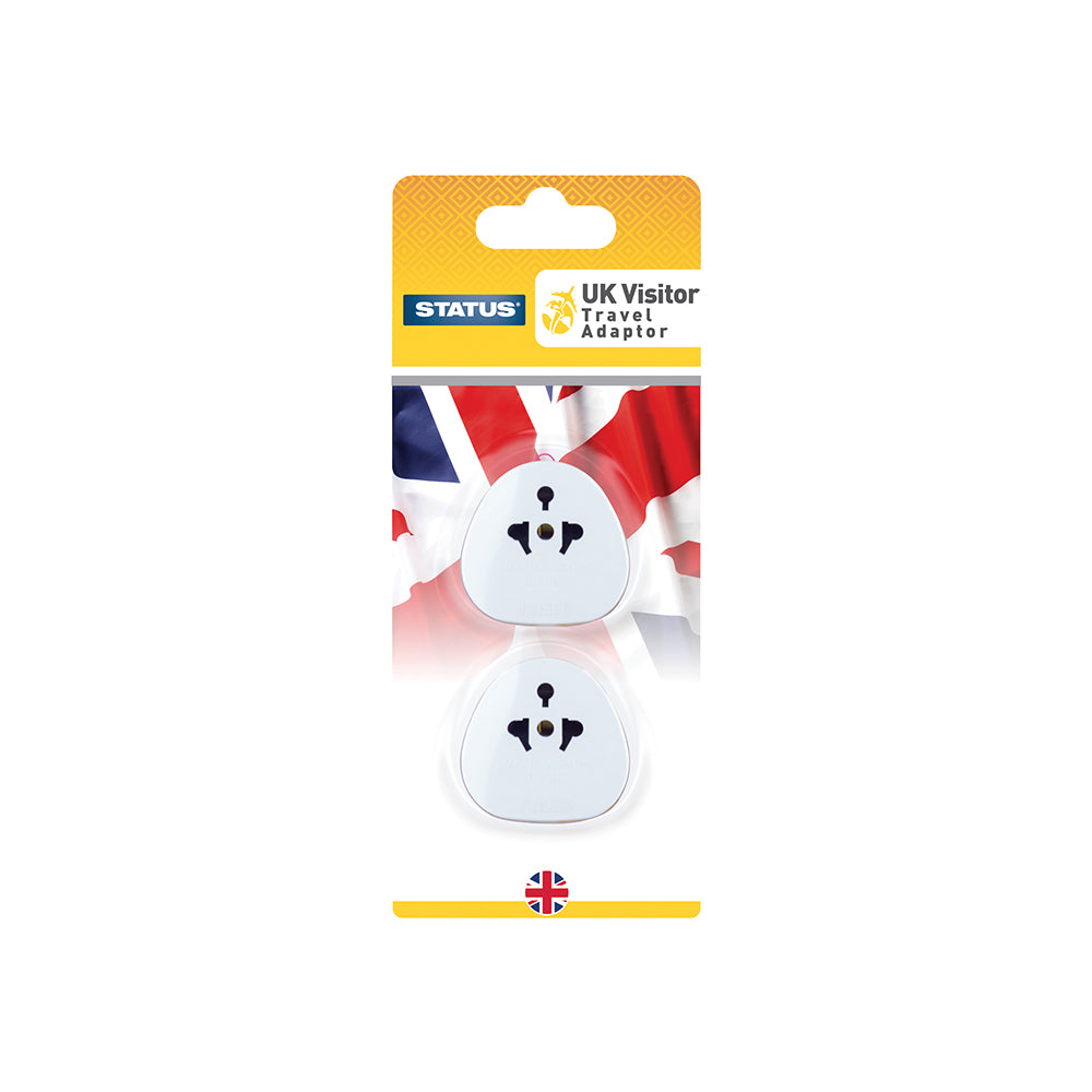 UK - Visitor Adaptor - White -2 pk