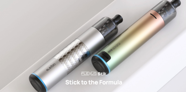 ASPIRE Flexus Stik Kit Gunmetal Polished Sandblasted Premium Vape Pen