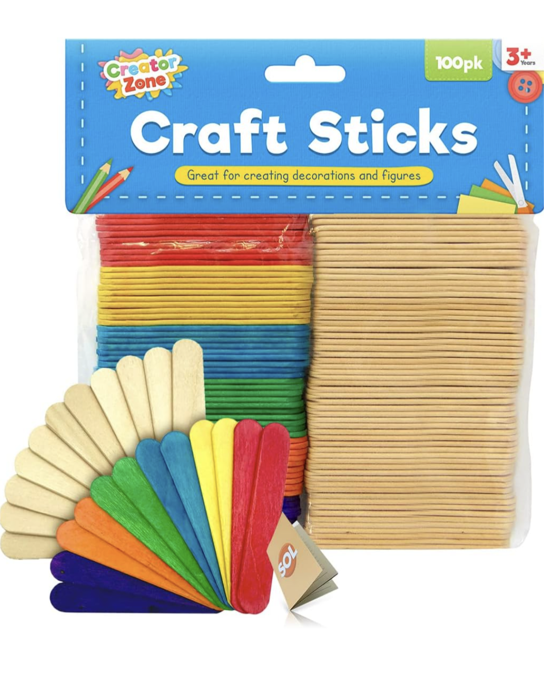 100 BÂTONNETS DE BRICOLAGE