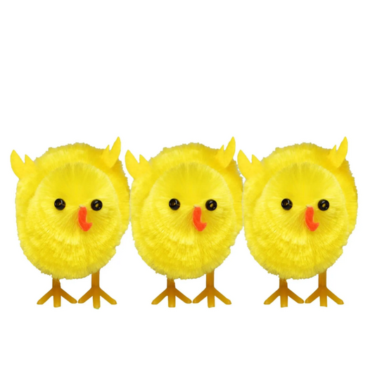 3 Yellow Easter Chicks