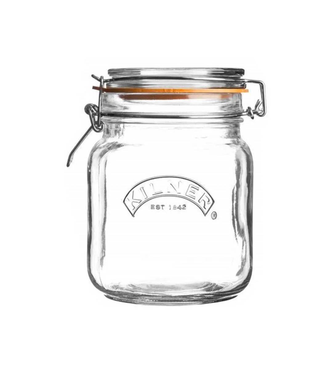 KILNER 1.5LTR SQUARE CLIP TOP JAR
