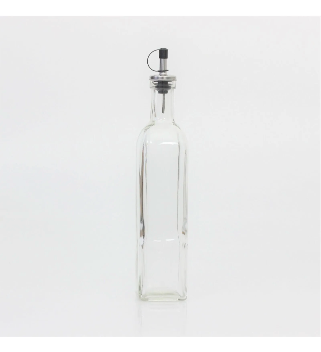Bouteille distributrice d'huile d'olive en verre transparent pour cuisine et assaisonnement