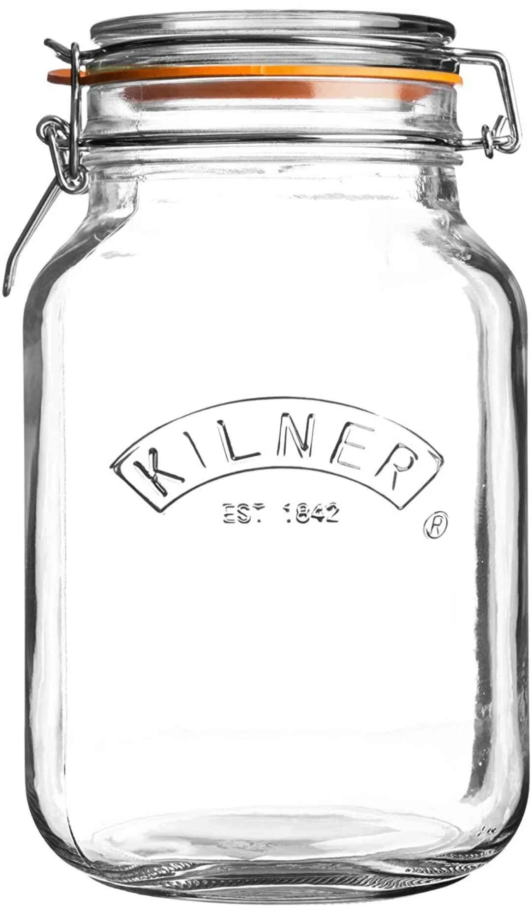 Bocal Kilner 2 L carré à fermeture mécanique