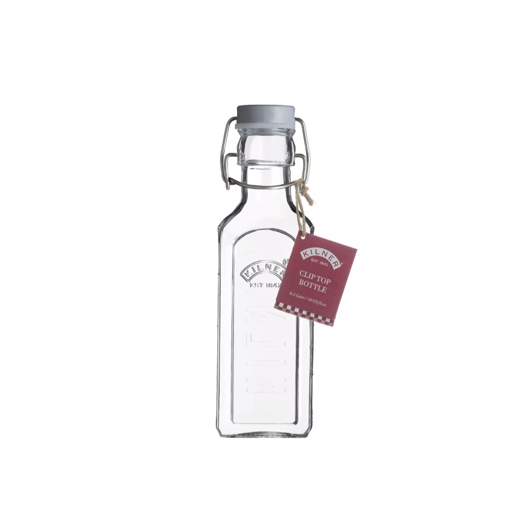 Kilner Bouteille en verre 300 ml avec fermeture mécanique pour sirops, huiles et sauces