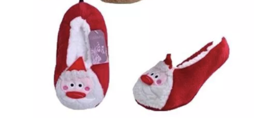 Ladies Christmas Novelty Socks Festive  Santa Slipper