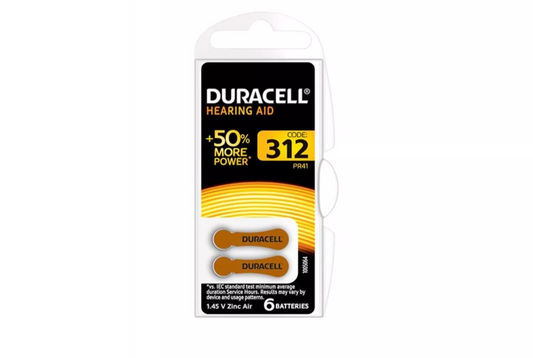 Piles auditives Duracell 312
