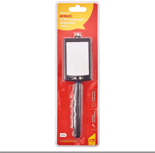 2 LED telescopic inspection mirror