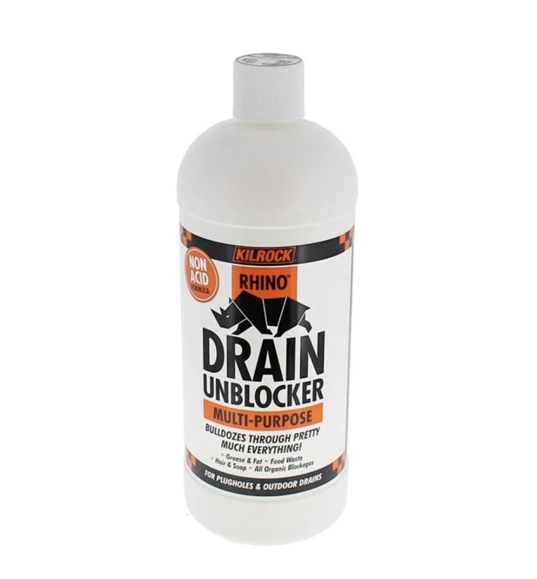 Kilrock Déboucheur de Canalisation Rhino Formule Non-Acide 1 litre