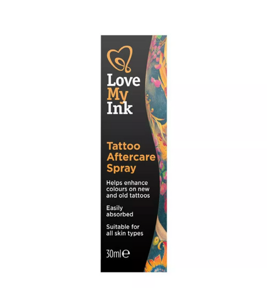 Love My Ink Tattoo Aftercare Spray Suitable For All Skin 30ml