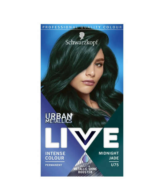 Schwarzkopf Live Urban Metallics Coloration Permanente, U75 Jade de Nuit
