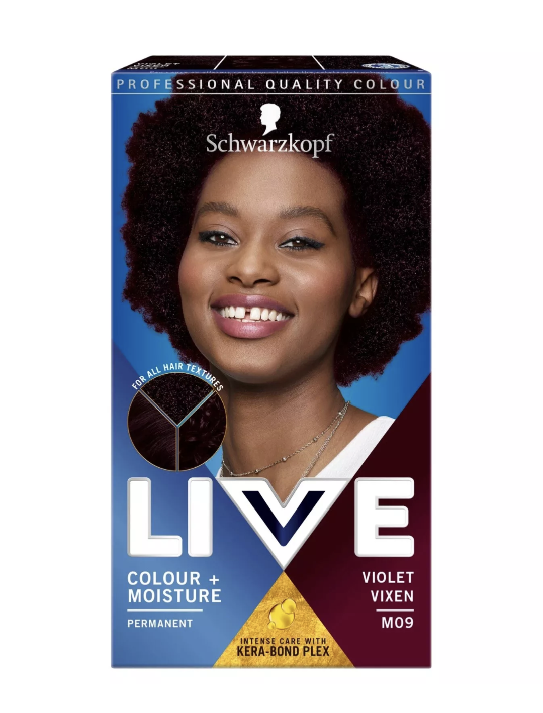 Schwarzkopf Live Colour+Moisture Permanent Colour Hair Dye, M09 Violet Vixen