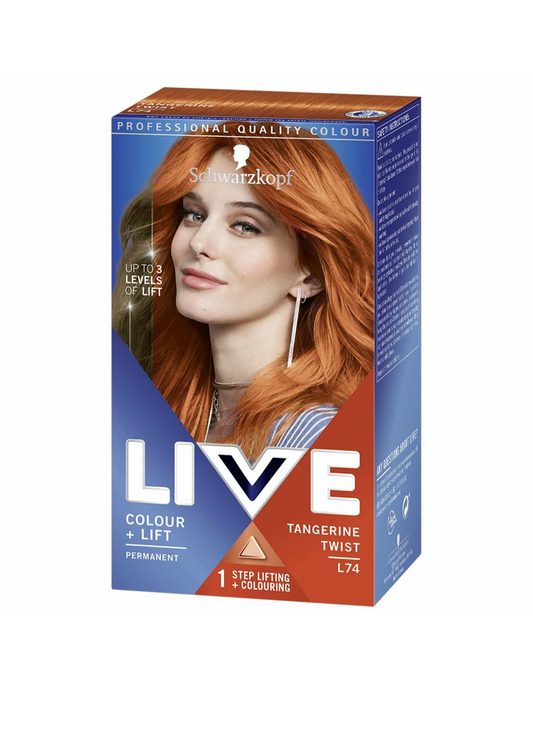 Schwarzkopf Live Color + Lift Pmnt Colour Hair Dye, L74 Tangerine Twist L74
