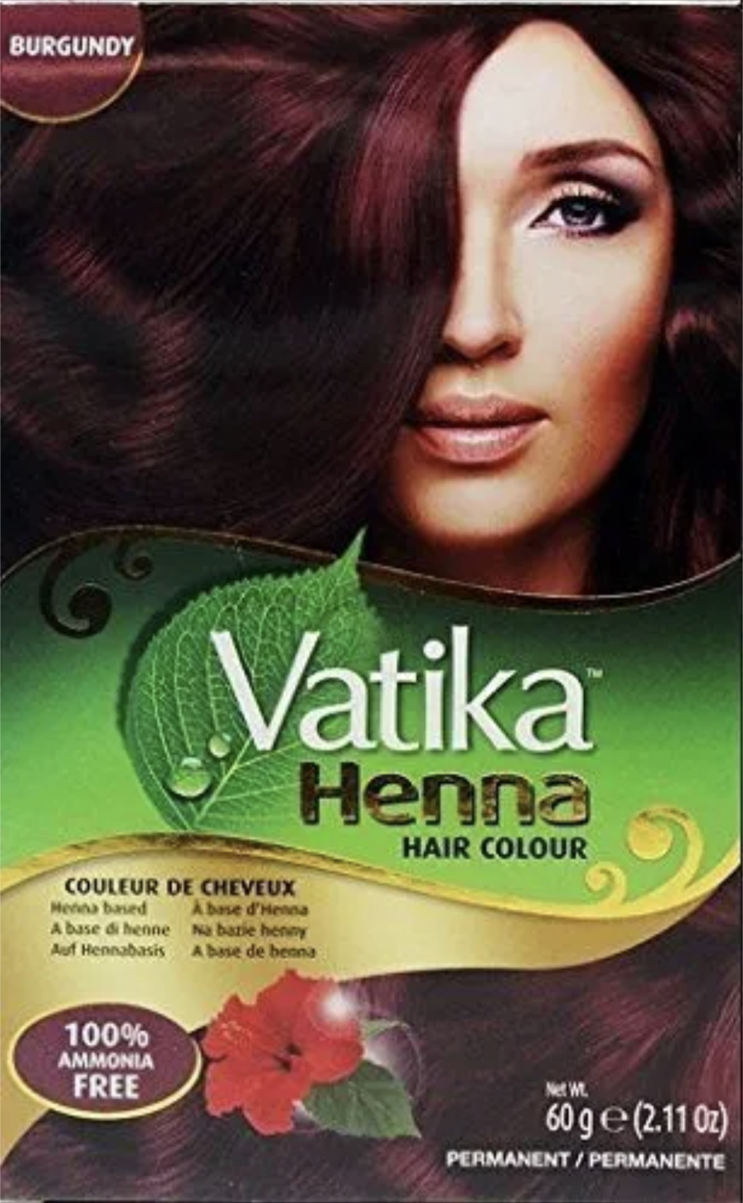 Dabur Vatika  Burgundy Henna Hair Colour Powder- 60g