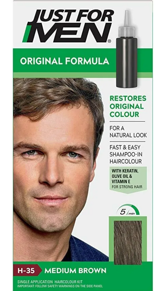 Just For Men Coloration Cheveux H - 35 Châtain Moyen