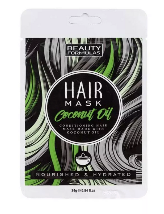 Nouveau masque capillaire à l'huile de coco Beauty Formulas 24g.