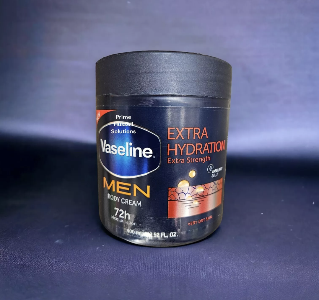 Vaseline Men Extra Hydration Body Cream  Dry Skin - 400ML