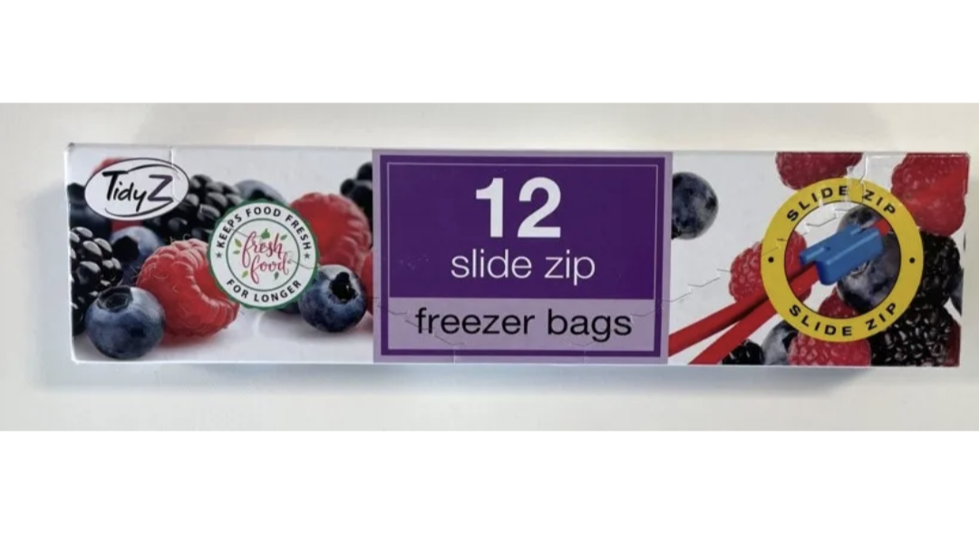 12 Slide Zip Freezer Bags