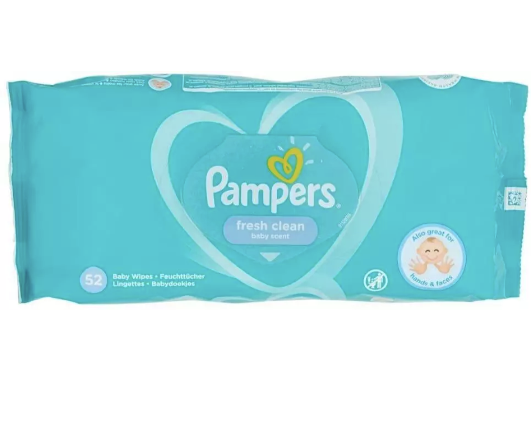 PAMPERS BABY WIPES SCENTED 52s