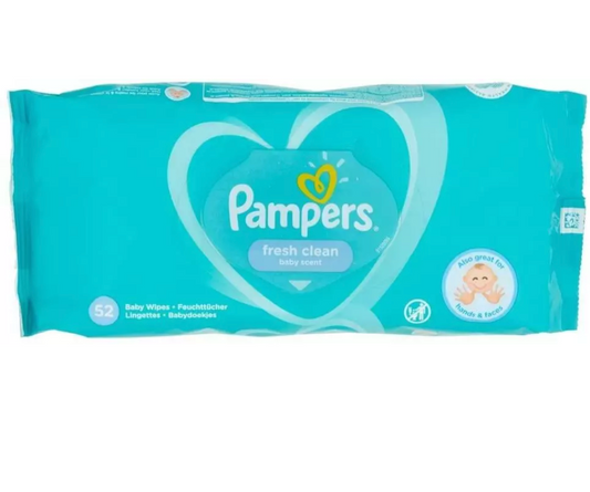 PAMPERS BABY WIPES SCENTED 52s
