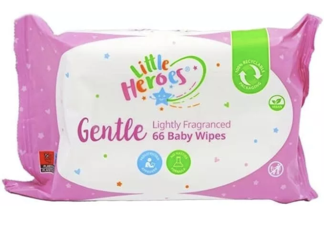 LITTLE HEROES GENTLE BABY WIPES  66S