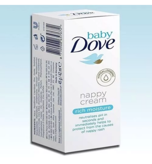 Dove Nappy Cream 45g rich moisture babies baby cream