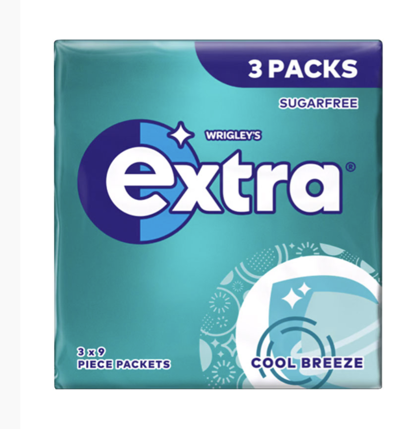 Wrigley’s Extra Chewing Gum Cool Breeze 3pk