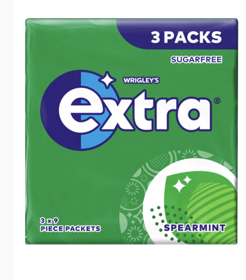 Wrigley’s Extra Chewing Gum Spearmint 3pk