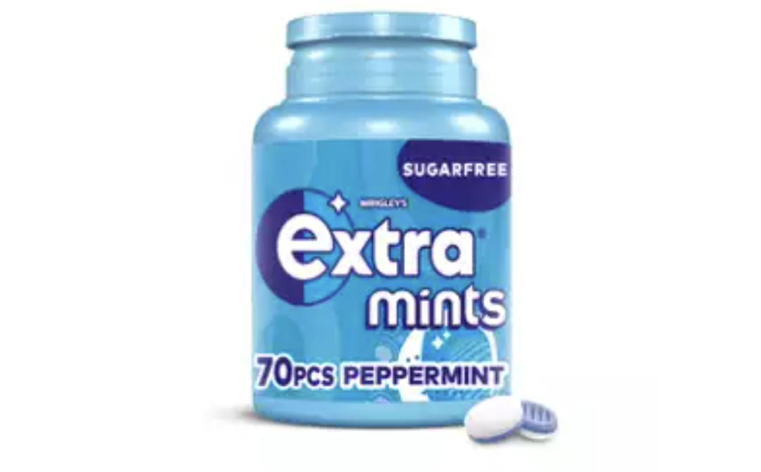 Wrigley's Extra Mints Peppermint S/Free Bottle 70 Pieces