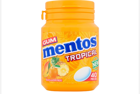 Mentos Gum Tropical 40 Pieces 56g