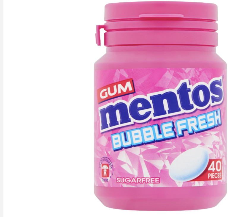 Mentos Gum Bubble Fresh 40 Pieces 56g