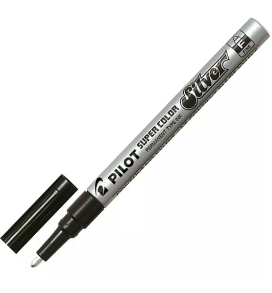 Pilot Super Color Marker Pen Metallic  Silver