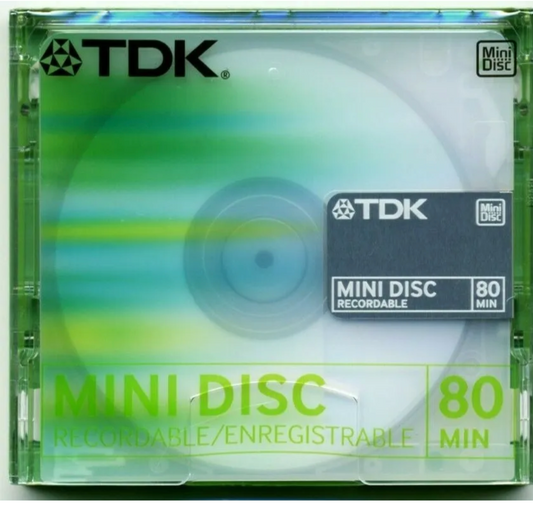 TDK MD-C80GEC Green Minidisc 80 Min Recordable Audio Music