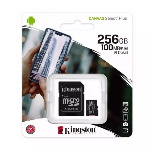 Kingston Canvas Select Plus 256GB Micro SD Card - With Adaptor (SDCS2 / 256GB)