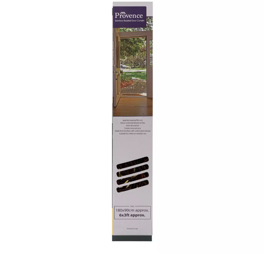 JVL Provence Bamboo Beaded Door Curtain