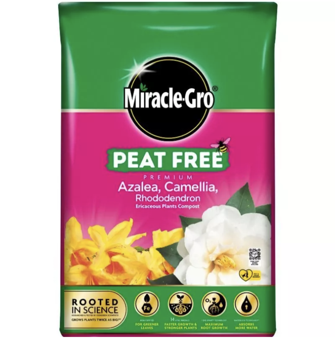 Terreau pour plantes éricacées sans tourbe Miracle-Gro 10L