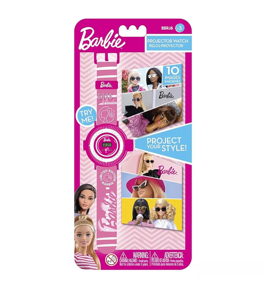 Barbie Children's Projection Watch with 10 Images - Pink - Official Licensed