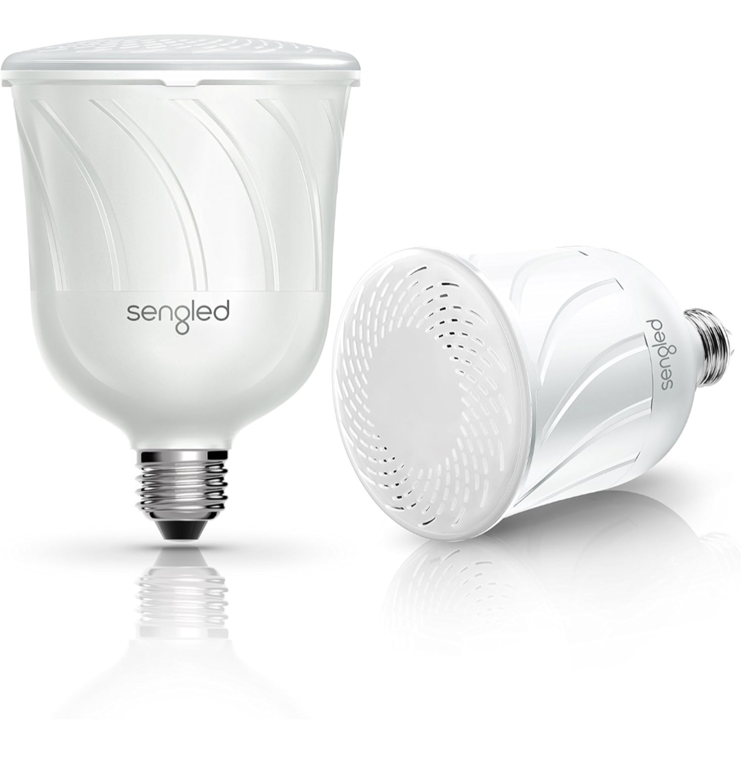 Sengled PULSE Twin Pack : Ampoule LED avec haut-parleur stéréo JBL 13W intégré. Contrôle via smartphone ou tablette (E27