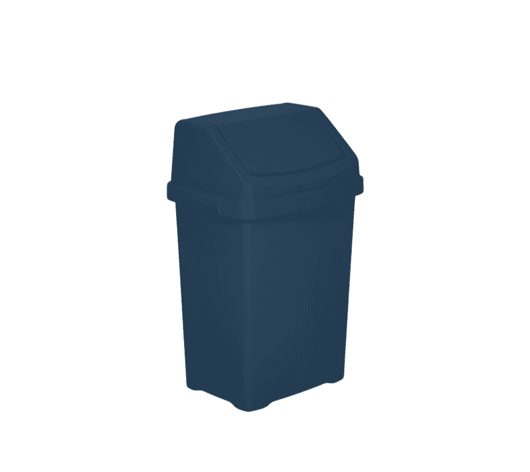 25 Litre Plastic Swing Bin Navy