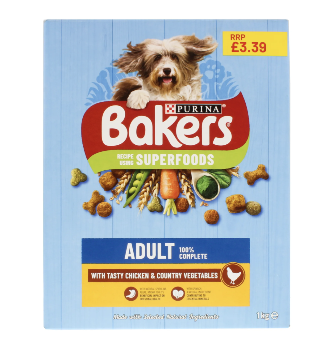 ALIMENT POUR CHIENS BAKERS 1KG POULET