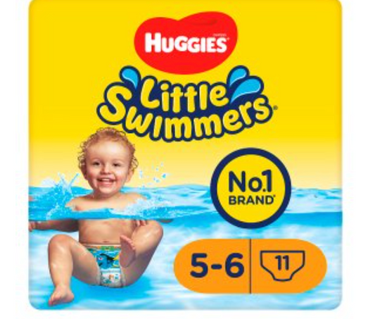 HUGGIES COUCHES DE BAIN GRANDES TAILLE 5-6 11 COUCHES