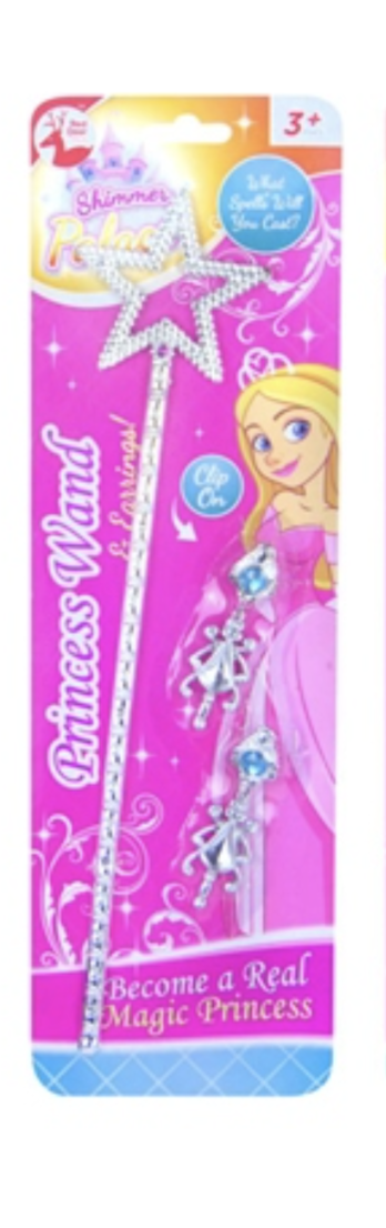 Baguette et boucles d'oreilles de princesse