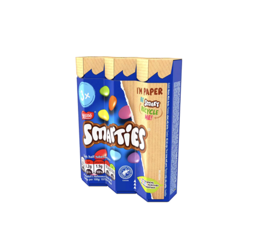 Nestle Smarties Tubes - 3 x 34g